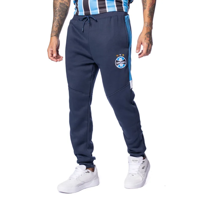 Calça Masculina Lotus Grêmio Moletom Tricolor Marinho - 3G
