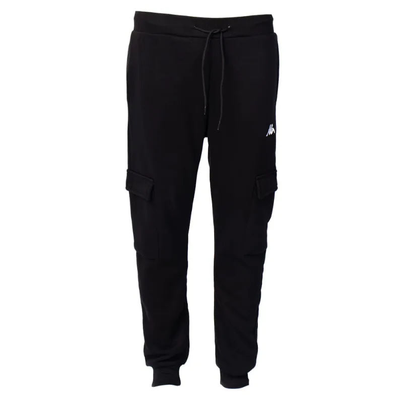 Calça Moletom Masculina Kappa Cargo Bolsos Laterais Preto - P