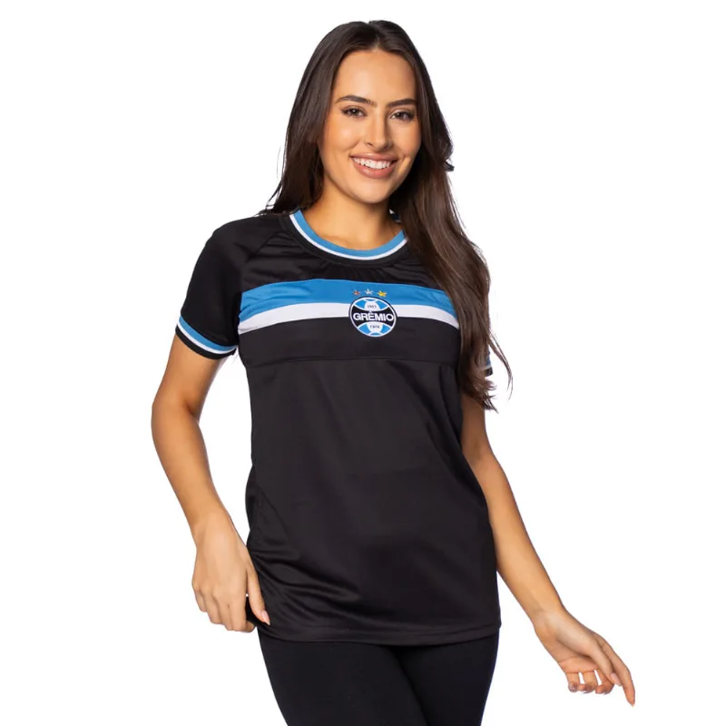 Camiseta Feminina Legend Grenal Grêmio Preto/Azul - P