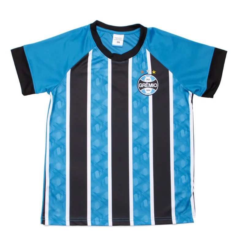 Camiseta Juvenil Legend Grenal Grêmio Match Tricolor Azul/preto - 12