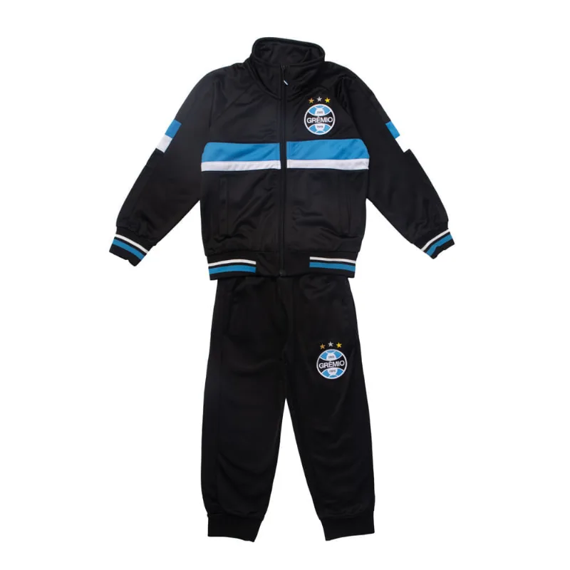 Agasalho Infantil Lotus Grêmio Trilobal Preto/Azul/Branco - 10