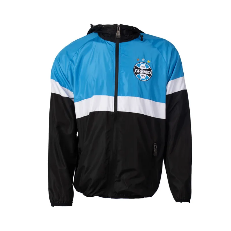 Jaqueta Masculina Lotus Corta Vento Grêmio Preto - 3G