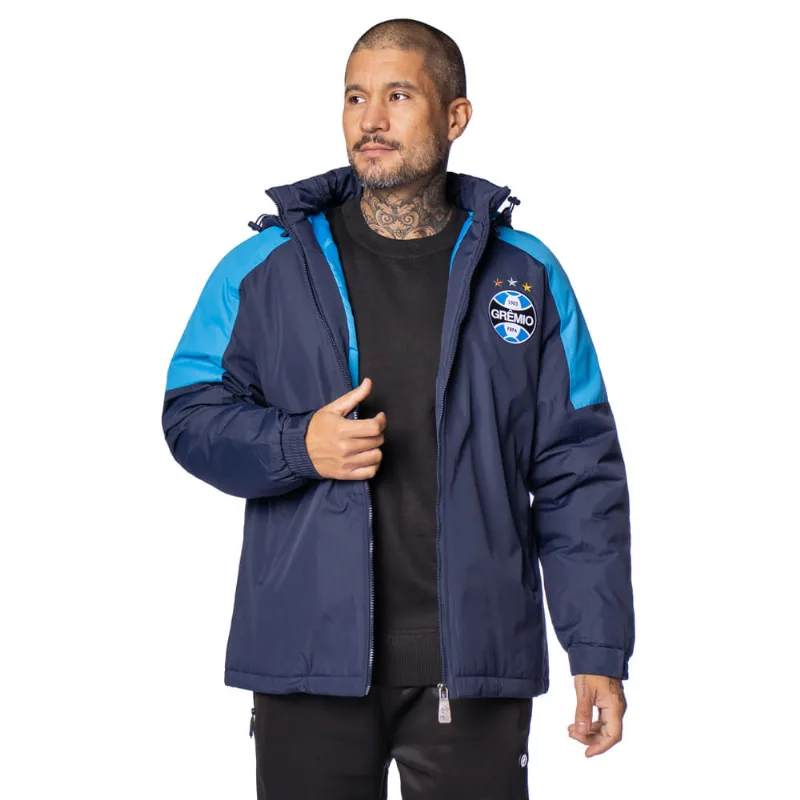 Jaqueta Parka Masculina Lotus Grêmio 2026 Marinho/Turquesa - GG