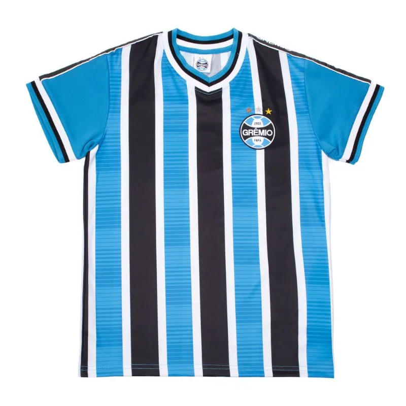 Camiseta Infantil Lotus Grêmio Listrada Azul/Preto - 14