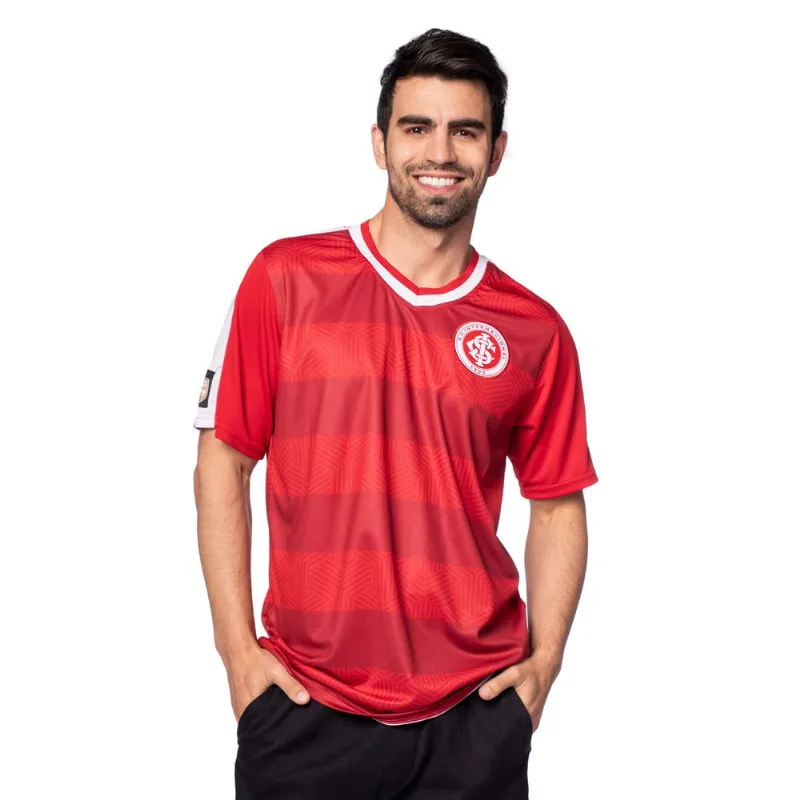 Camiseta Masculina Lotus Inter Stripes Vermelho/Branco - M