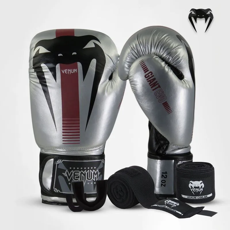 Luva boxe e Muay Thai Venum Giant Evo Pro Silver 12oz