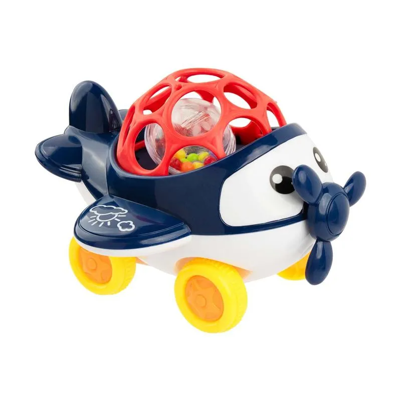 Brinquedo Infantil Chocalho Avião 4m+ - Pimpolho - Azul
