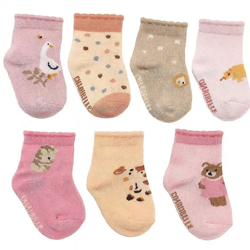 Kit Meia Infantil Pimpolho 7 Pares Nº16-20 Rosa Sortido (MP)