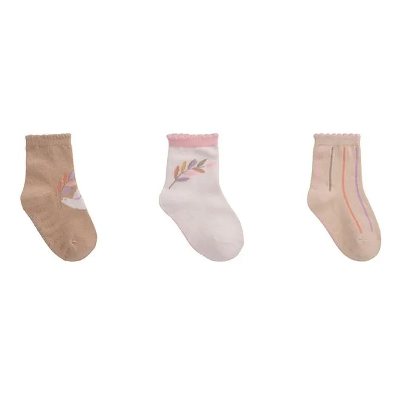 Kit Meia Infantil Pimpolho 3 Pares N° 21-25 Branco Sortido (MP)