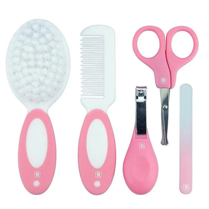 Kit Cuidado Para Bebê Pimpolho 5 Peças Rosa (MP)