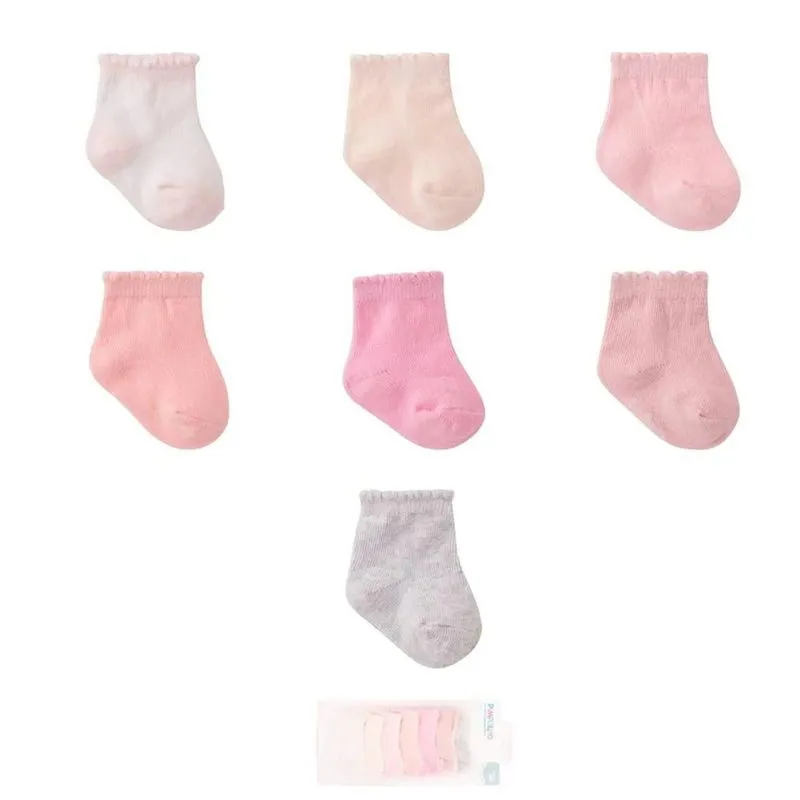 Kit Meia Infantil Pimpolho 7 Pares 0 Rosa Sortido (MP)