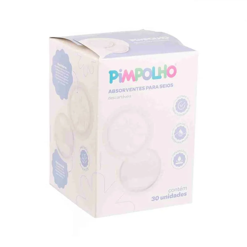 Kit 30 Protetores Absorventes Descartável Para Seios - Pimpolho