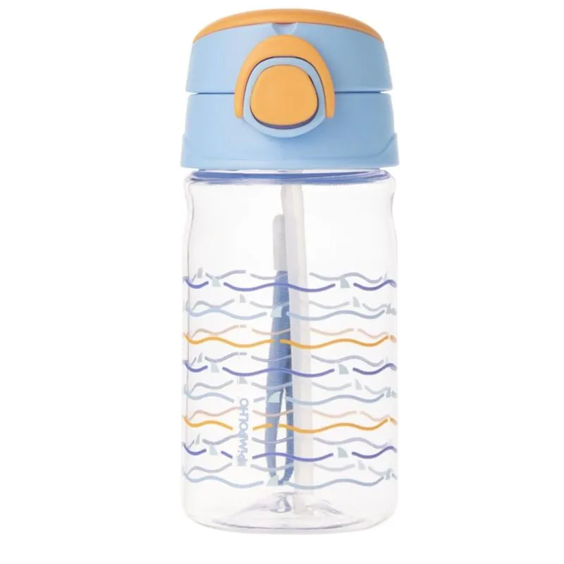 Garrafa Com Canudo Cristal 370ml - Pimpolho