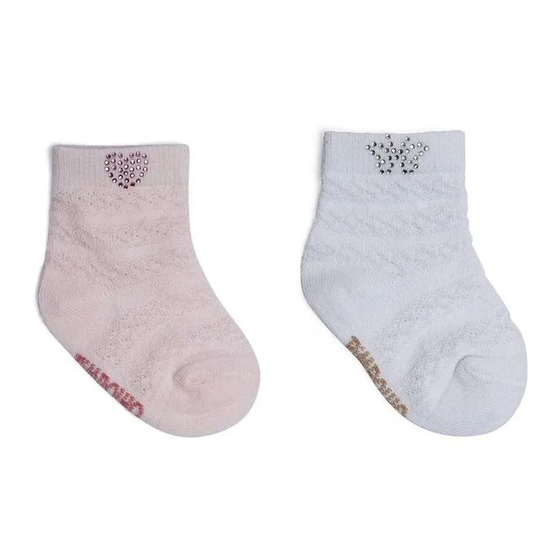 Kit Meia Infantil Pimpolho 2 Pares 0-15 Com Strass Sortido (MP)