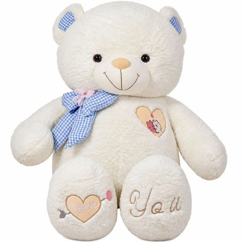 Urso de Pelúcia Teddy Gigante com Laço 120CM Tessi