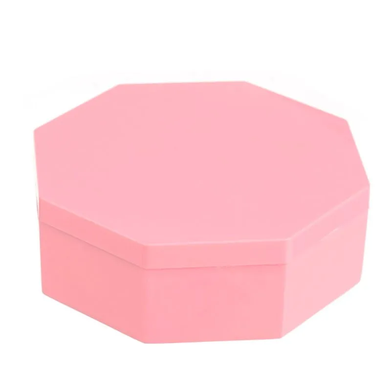 Caixa Acrílica Octogonal Rosa Bebê 11X11CM 4276022 MIRANDINHA