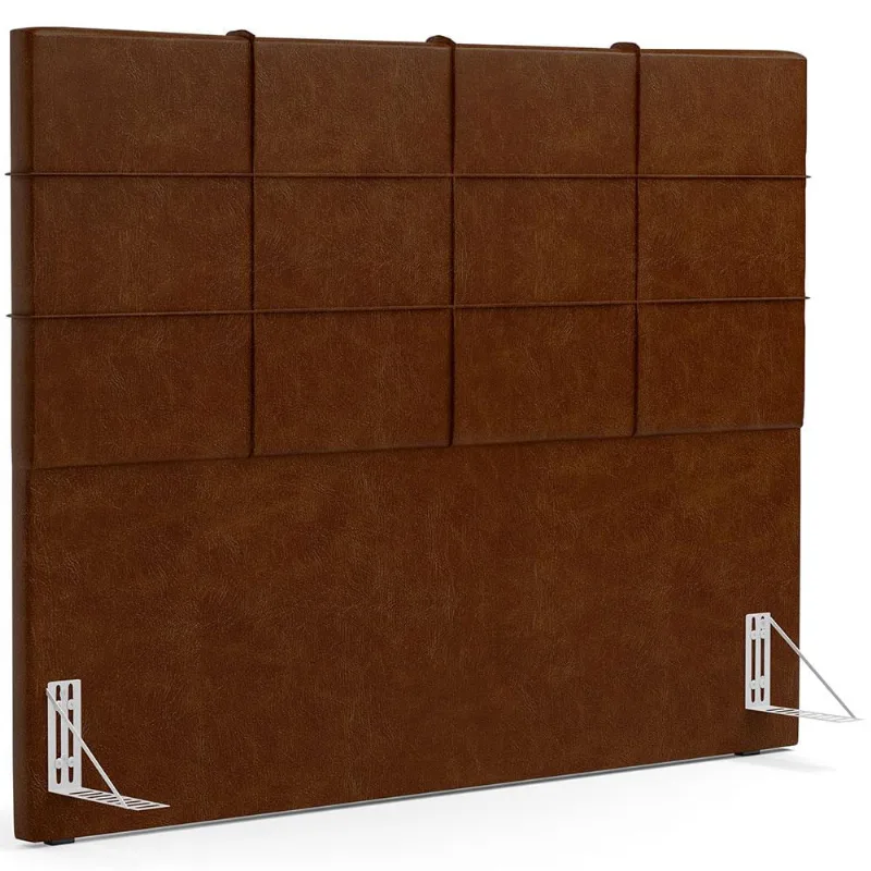 Cabeceira Cama Box Queen 160 cm Roma W01 Couríssimo Marrom - Lyam