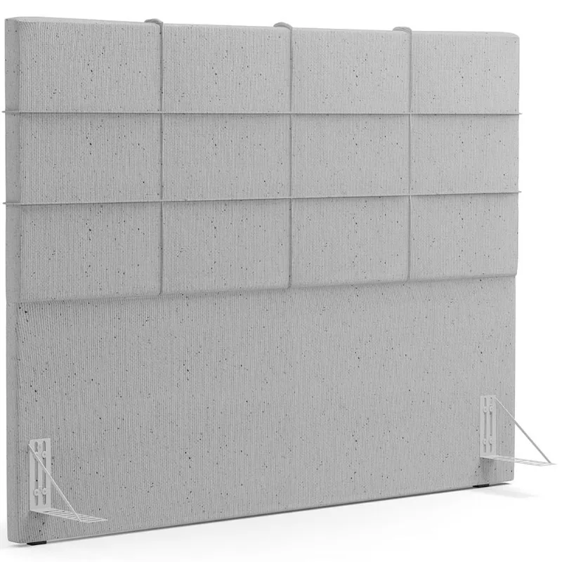 Cabeceira Cama Box Queen 160 cm Roma W01 Linho Cinza - Lyam - Lyam Decor
