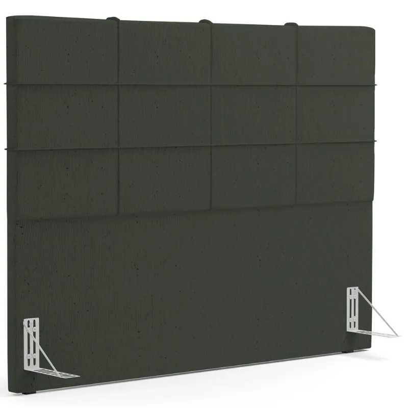 Cabeceira Cama Box Queen 160 cm Roma W01 Linho Verde Musgo - Lyam