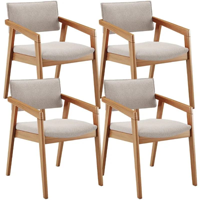 Kit 04 Cadeiras Para Sala de Jantar Estar Living Giorgia L02 Bouclê Creme - Lyam Decor - Lyam Decor