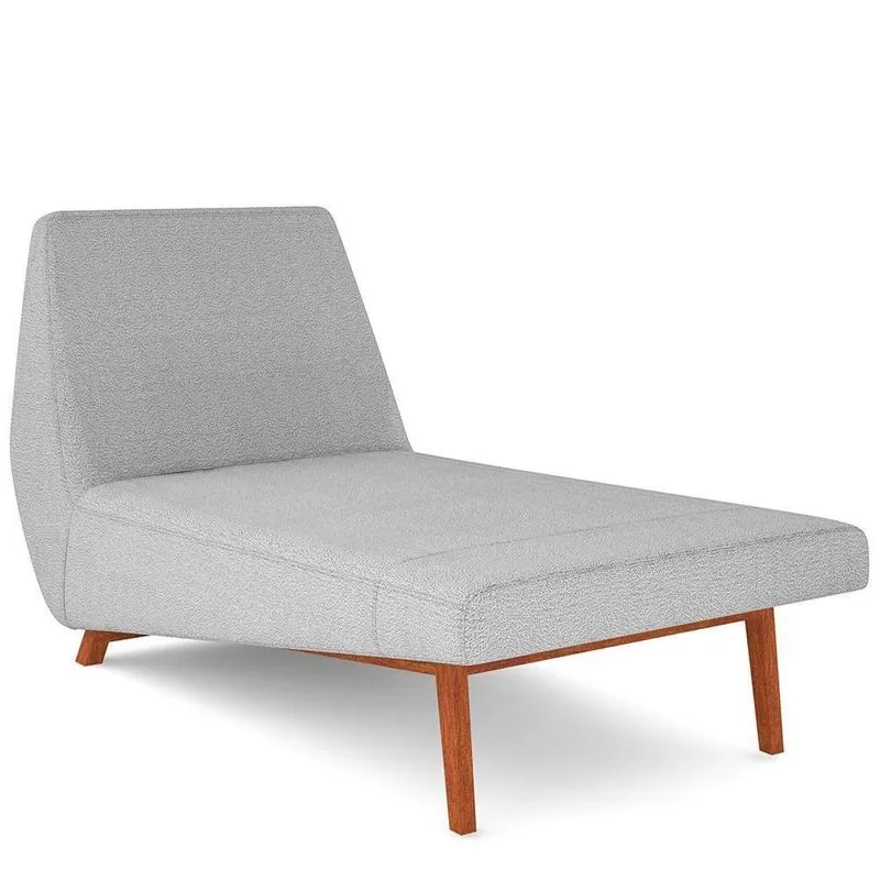Sofá Chaise Longue Living Parisi 155cm D02 Bouclê Cinza B-56