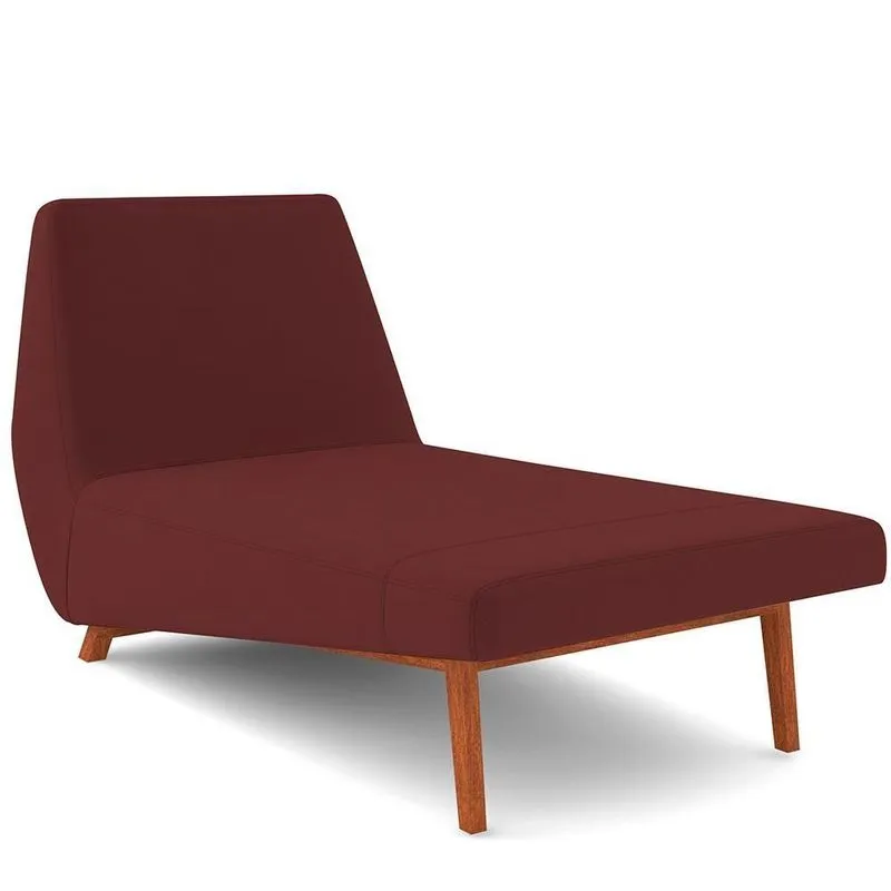 Sofá Chaise Longue Living Parisi 155cm D02 Veludo Marsala C-278