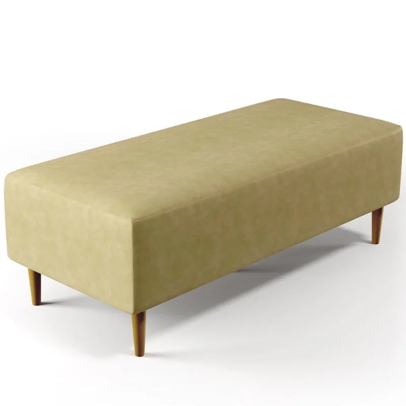 Puff Decorativo Sala de Estar Bali W01 Pés Palito 120x50cm Couríssimo Casco Fendi - Lyam Decor