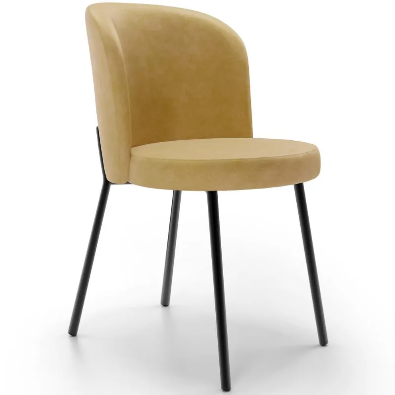 Cadeira Para Sala de Jantar Cozinha Estofada Gavi L02 Couríssimo Fendi - Lyam Decor - Lyam Decor