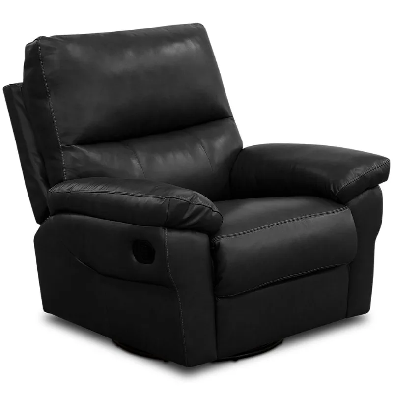 Poltrona do Papai Reclinável Elétrica e Giratória Oliver D06 Couríssimo Preto - Lyam Decor - Lyam Decor