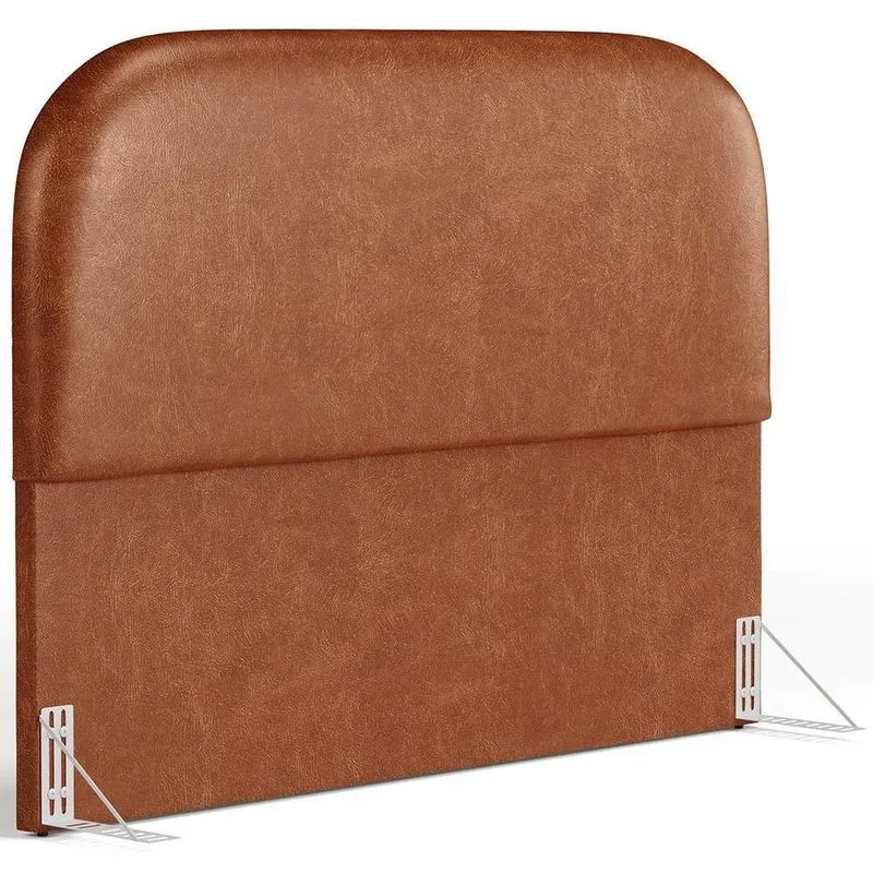 Cabeceira Cama Box King 195cm Orgânica Lanna W01 Couríssimo Camel - Lyam Decor