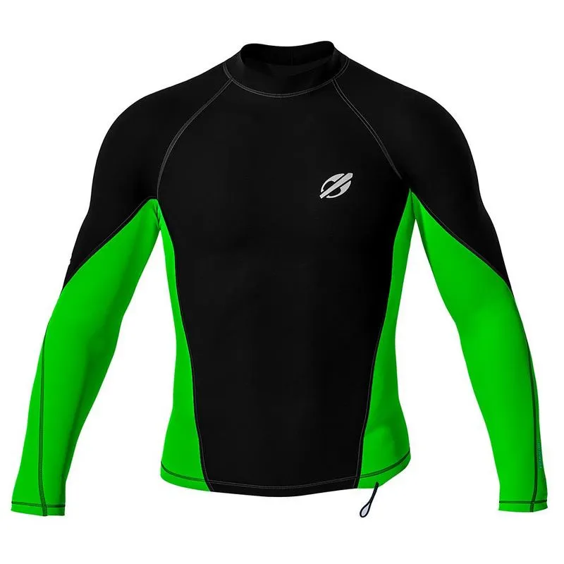 Camiseta manga longa masculino extraline surf Mormaii Preto-verde XGG