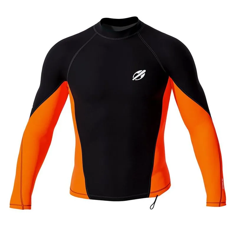 Camiseta manga longa masculino extraline surf Mormaii Preto-laranja PP