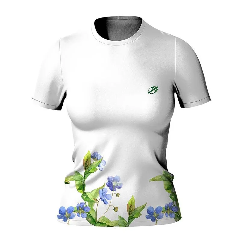 Camiseta manga curta feminino dry smart esporte Mormaii Branco-azul M