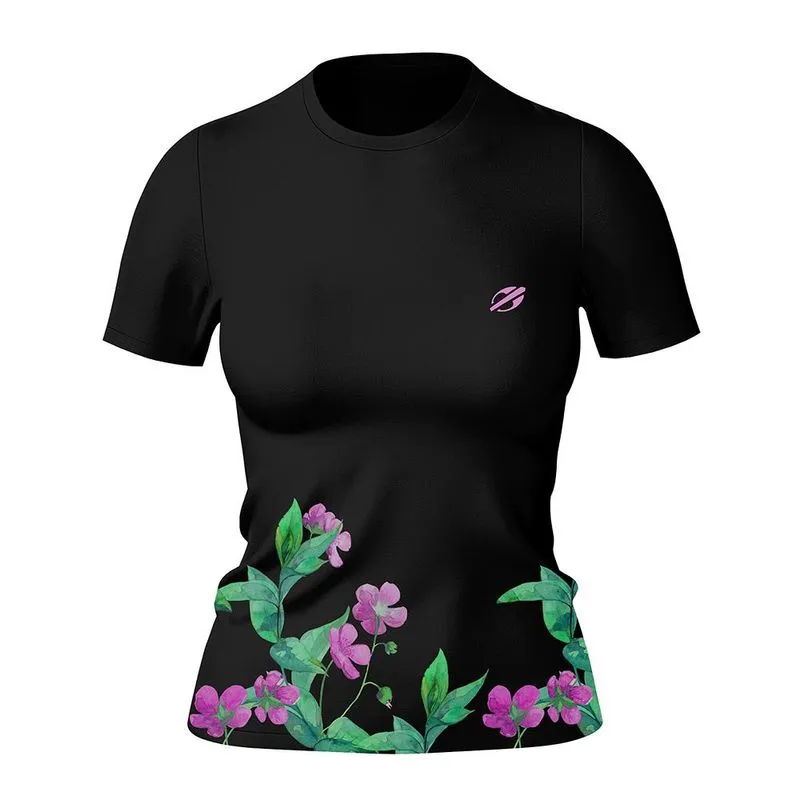Camiseta manga curta feminino dry smart esporte Mormaii Preto-rosa M