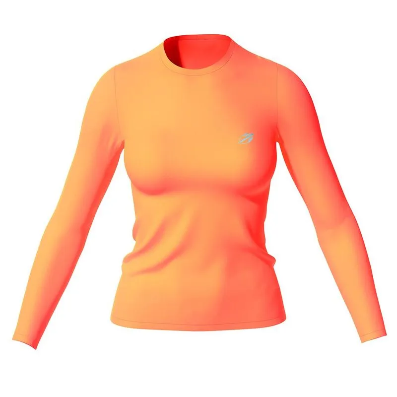 Camiseta manga longa feminino dry action esporte Mormaii Laranja PP