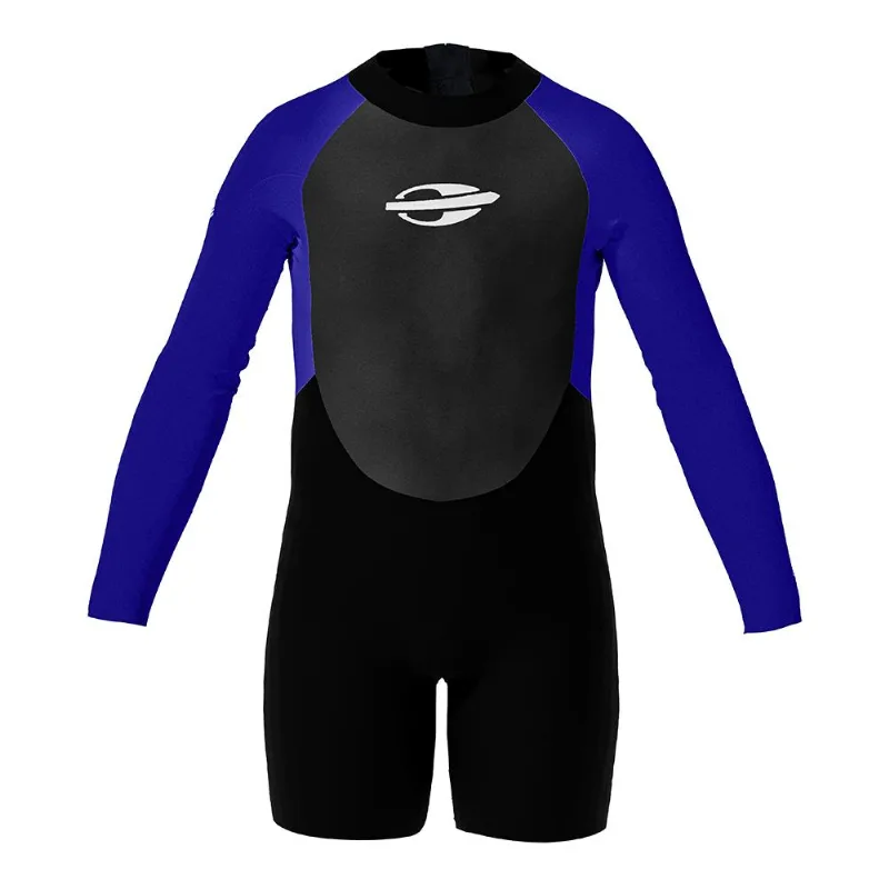 Short john manga longa de elastano com policloropreno budline surf Mormaii Preto-azul 10