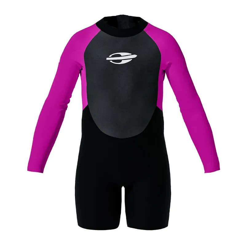 Short john manga longa de elastano com policloropreno budline surf Mormaii Preto-rosa S.M