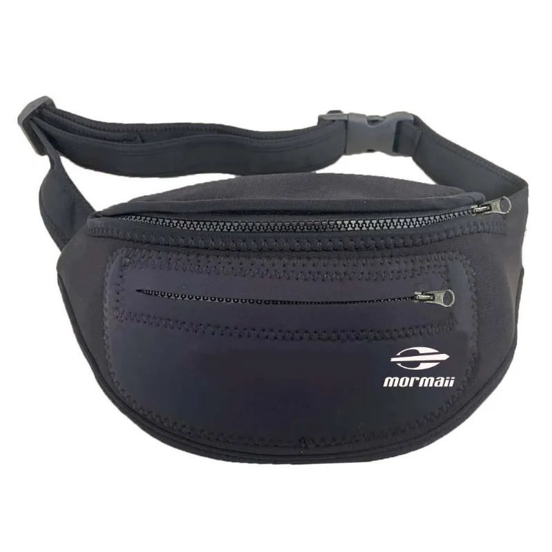 Pochete de policloropreno com 2 zipers Mormaii Preto-branco