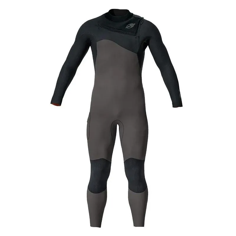 Long John Mormaii ML Chestzip 3-2mm Kombat Surf Cinza/Preto G / chumbo
