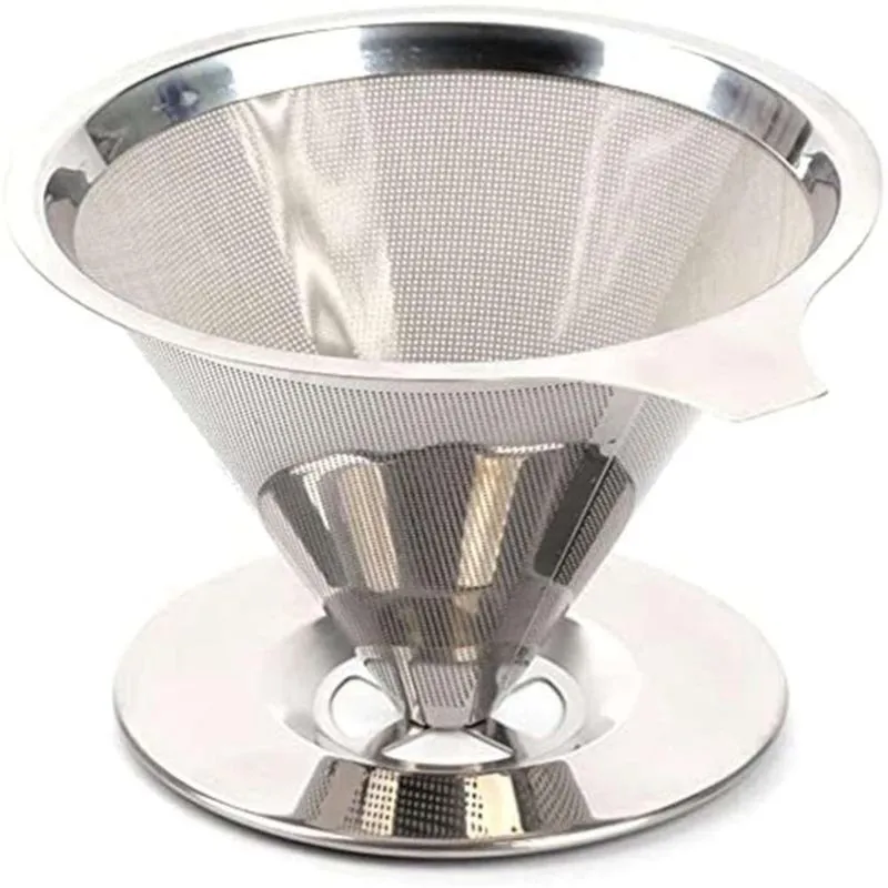 Coador Filtro De Café Aço Inox S/Uso De Papel Diâmetro interno 12,5 Cm - Grande
