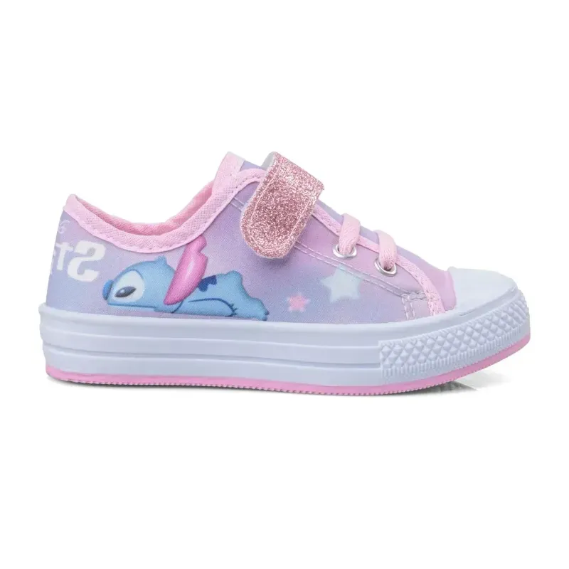 Tênis Stitch Dyan Com Velcro Rosa Infantil Baby 25