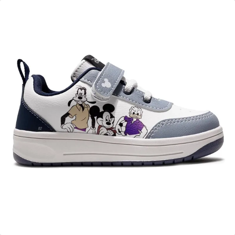 Tênis Disney Mickey Infantil Calce Fácil 26 / Branco / Cinza