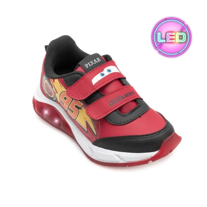 Tênis Led Disney VP Infantil DN26-DCA05DY 31 / Vermelho/Preto