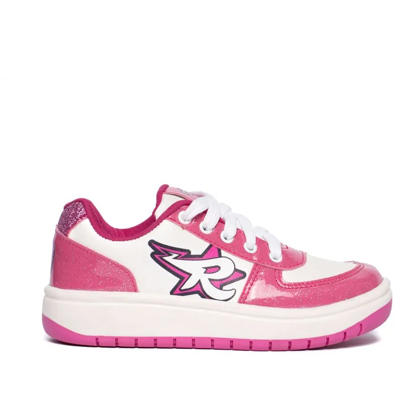 Tênis Infantil Dos Rosa Emilly Vick Glitter Napa Branco/Pink - 30