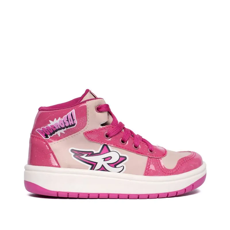 Tênis Infantil Dos Rosa Botinha Cano Médio Rosa Claro/Pink - 35