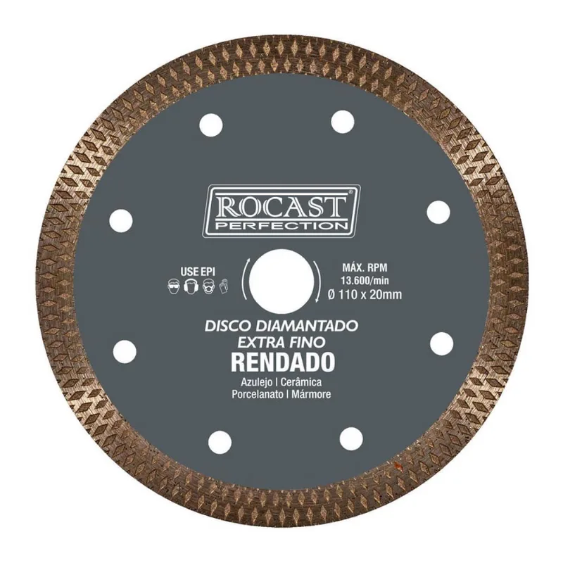Disco Diamantado Rendado Extrafino 110X20Mm (34,0017) Rocast