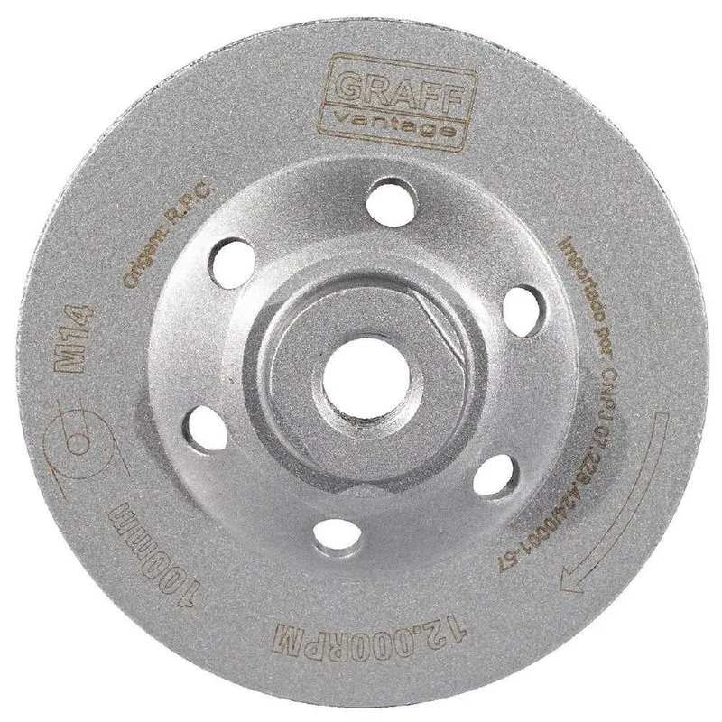 Rebolo Diamantado Tipo Prato Com Furo 573,0004 Graff Vantage
