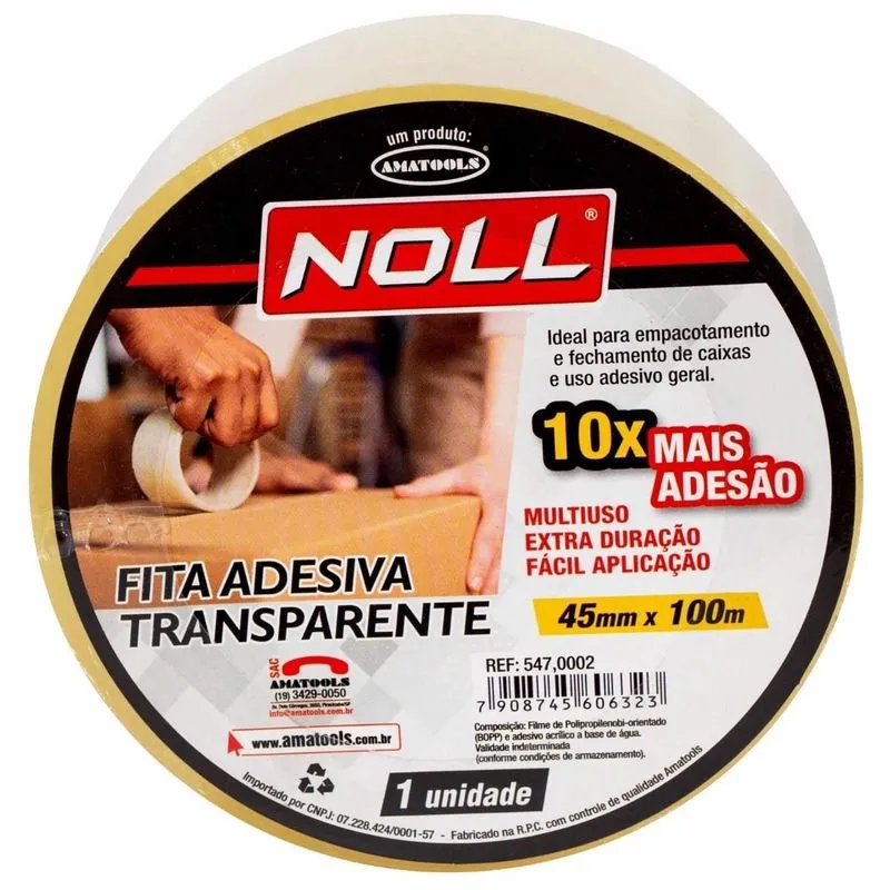 Fita Adesiva Transparente 45mm X 100m (547,0002) - Noll