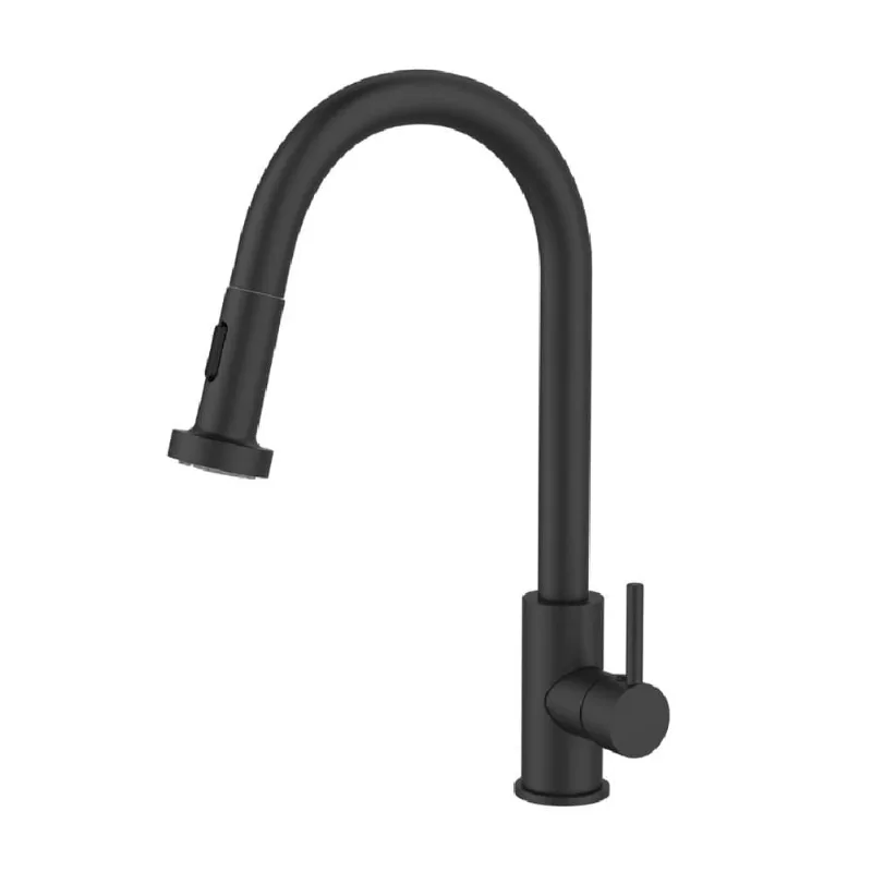 Monocomando Gourmet Cozinha Extensivel Bica Alta Preto Fosco - 7908745803494 - Econometal Econometal