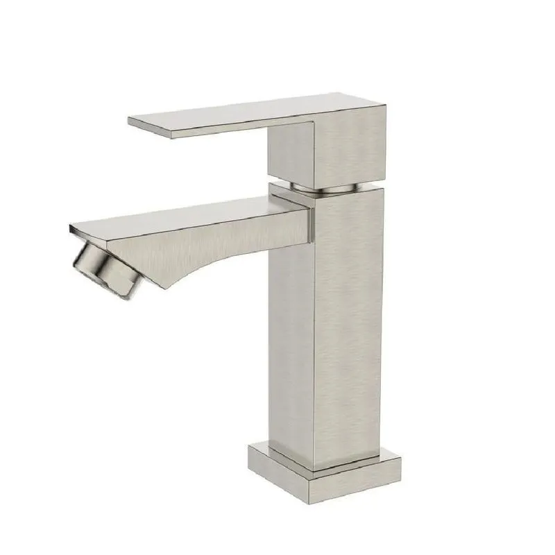 Torneira Para Banheiro Bica Baixa De Mesa Inox Escovado Eco Metais